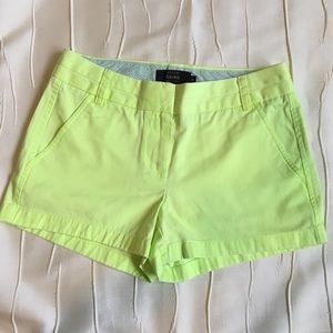 J. Crew Yellow Chino Shorts